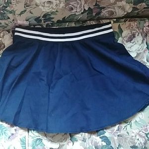 Navy blue skirt with white stripe